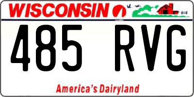 WI license plate 485RVG
