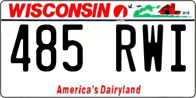 WI license plate 485RWI