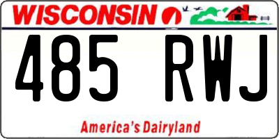 WI license plate 485RWJ