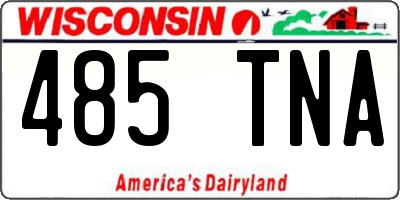 WI license plate 485TNA