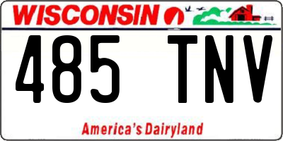 WI license plate 485TNV