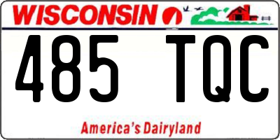 WI license plate 485TQC