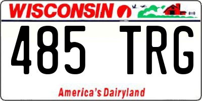 WI license plate 485TRG