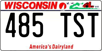 WI license plate 485TST