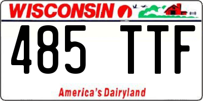 WI license plate 485TTF