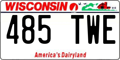 WI license plate 485TWE