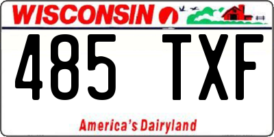 WI license plate 485TXF