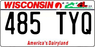 WI license plate 485TYQ