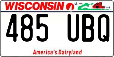 WI license plate 485UBQ