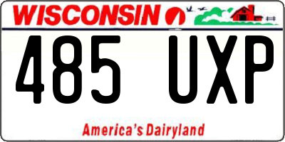 WI license plate 485UXP