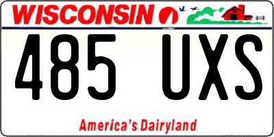 WI license plate 485UXS