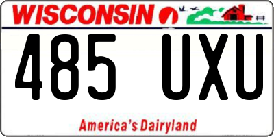 WI license plate 485UXU