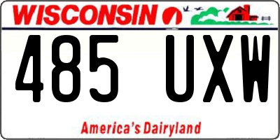 WI license plate 485UXW