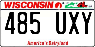 WI license plate 485UXY