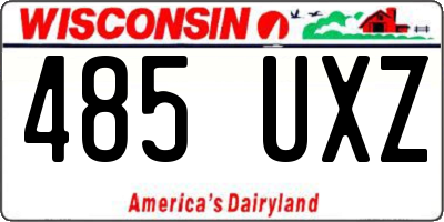 WI license plate 485UXZ