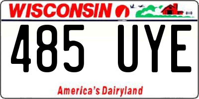 WI license plate 485UYE