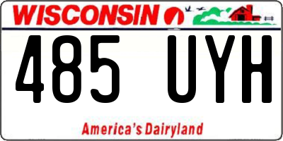 WI license plate 485UYH