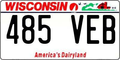 WI license plate 485VEB