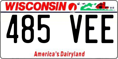 WI license plate 485VEE