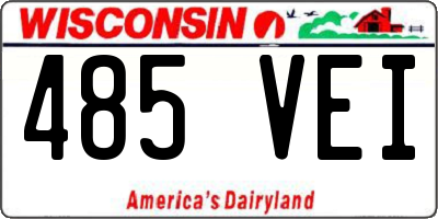WI license plate 485VEI