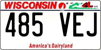 WI license plate 485VEJ