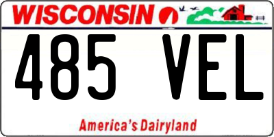 WI license plate 485VEL