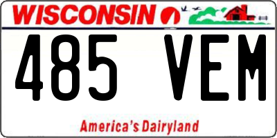WI license plate 485VEM