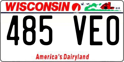 WI license plate 485VEO