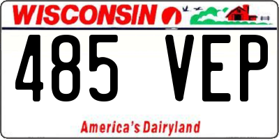 WI license plate 485VEP