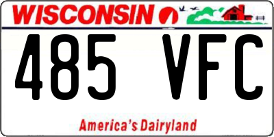 WI license plate 485VFC