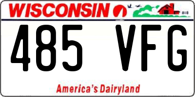 WI license plate 485VFG