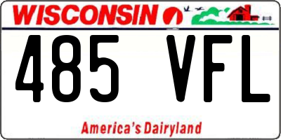 WI license plate 485VFL