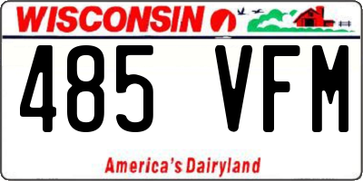 WI license plate 485VFM