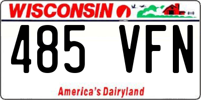 WI license plate 485VFN