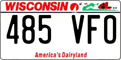 WI license plate 485VFO
