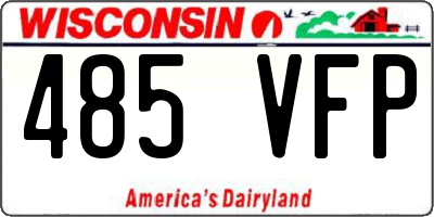 WI license plate 485VFP