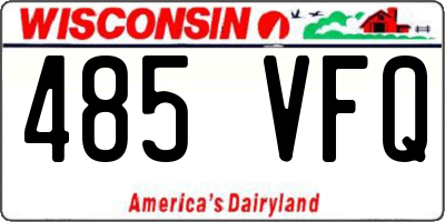 WI license plate 485VFQ