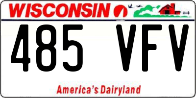 WI license plate 485VFV