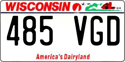 WI license plate 485VGD