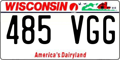 WI license plate 485VGG