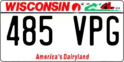 WI license plate 485VPG