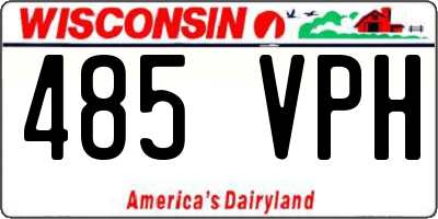 WI license plate 485VPH