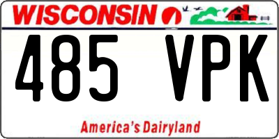 WI license plate 485VPK