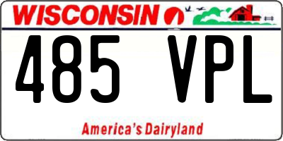 WI license plate 485VPL