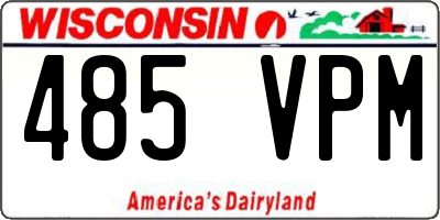 WI license plate 485VPM