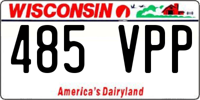 WI license plate 485VPP