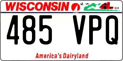 WI license plate 485VPQ