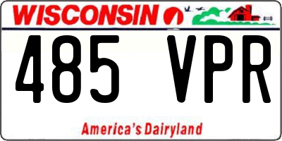 WI license plate 485VPR