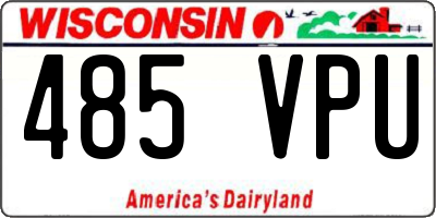 WI license plate 485VPU