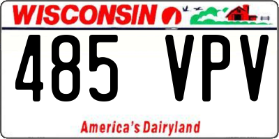 WI license plate 485VPV